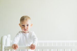 child in the crib